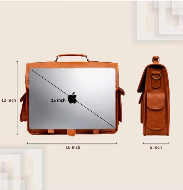 Bolso Mensajero de Cuero para Portátil de 15 Pulgadas miniatura 7