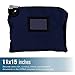 BankSupplies Laminated Nylon Locking Deposit Bag | Navy Blue | 15W x 11H | 2 Keys Included for Each Bag | HIPAA | Puncture Resistant Laminated Nylon | Double Stitched Seams