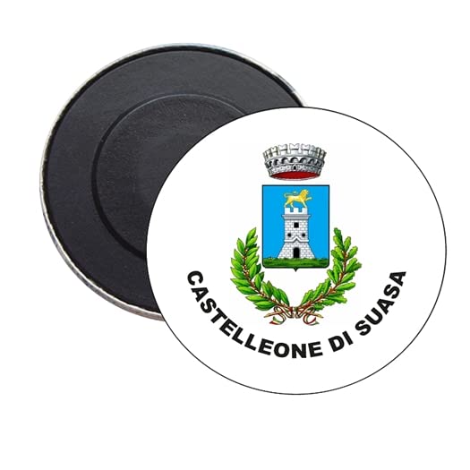 ROUND MAGNET. - EMBLEM ARMORIALE CASTELLEONE DI SUASA - ANCONA- ITALY