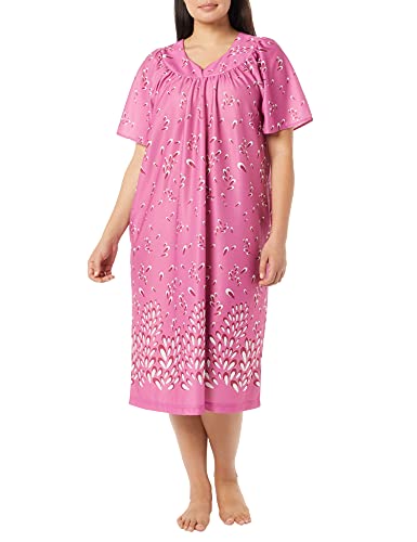 Image of AmeriMark Casual Women's Patio Muumuu House Dress Loose Comfortable Short Sleeve Sun Dress Lounger Gown Sleepwear for Ladies