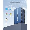 KVM Switch, ABLEWE Aluminum KVM Switch HDMI,USB Switch for 2 Computers Sharing Mouse Keyboard Printer to One HD Monitor, Support 4K@60Hz,2 HDMI Cables and 2 USB Cables Included(Blue)