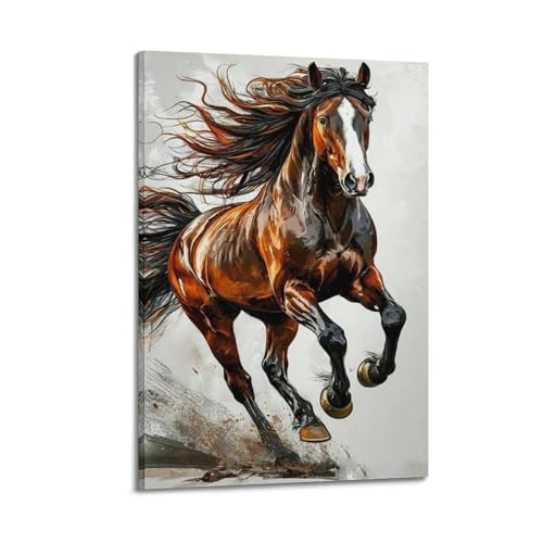 Décoration murale cheval marron pour une chambre apaisante