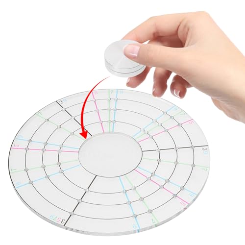 AUTSUPPL Divisor Redondo De Cerâmica Medindo Argila Estêncil De Porcelana Cerâmica Disco De Medição