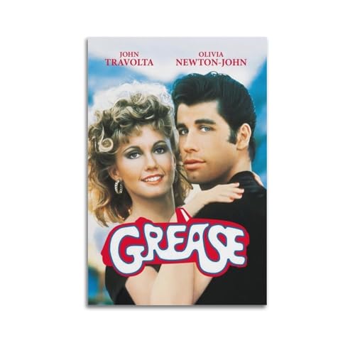 HWUEWQLERJI Grease - Póster de película para pared, diseño vintage, pintura estética, lienzo decorativo para sala de estar, dormitorio, 30 x 45 cm, estilo sin marco