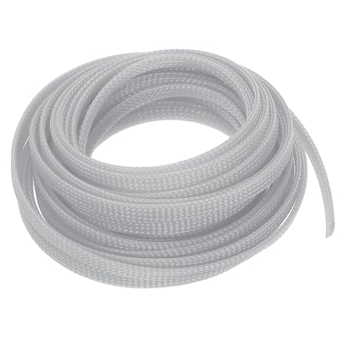 uxcell PET Expandable Sleeving 20ft 1/4" Gray Cable Management Sleeve Cord Organizer for Wrap Protect Cable