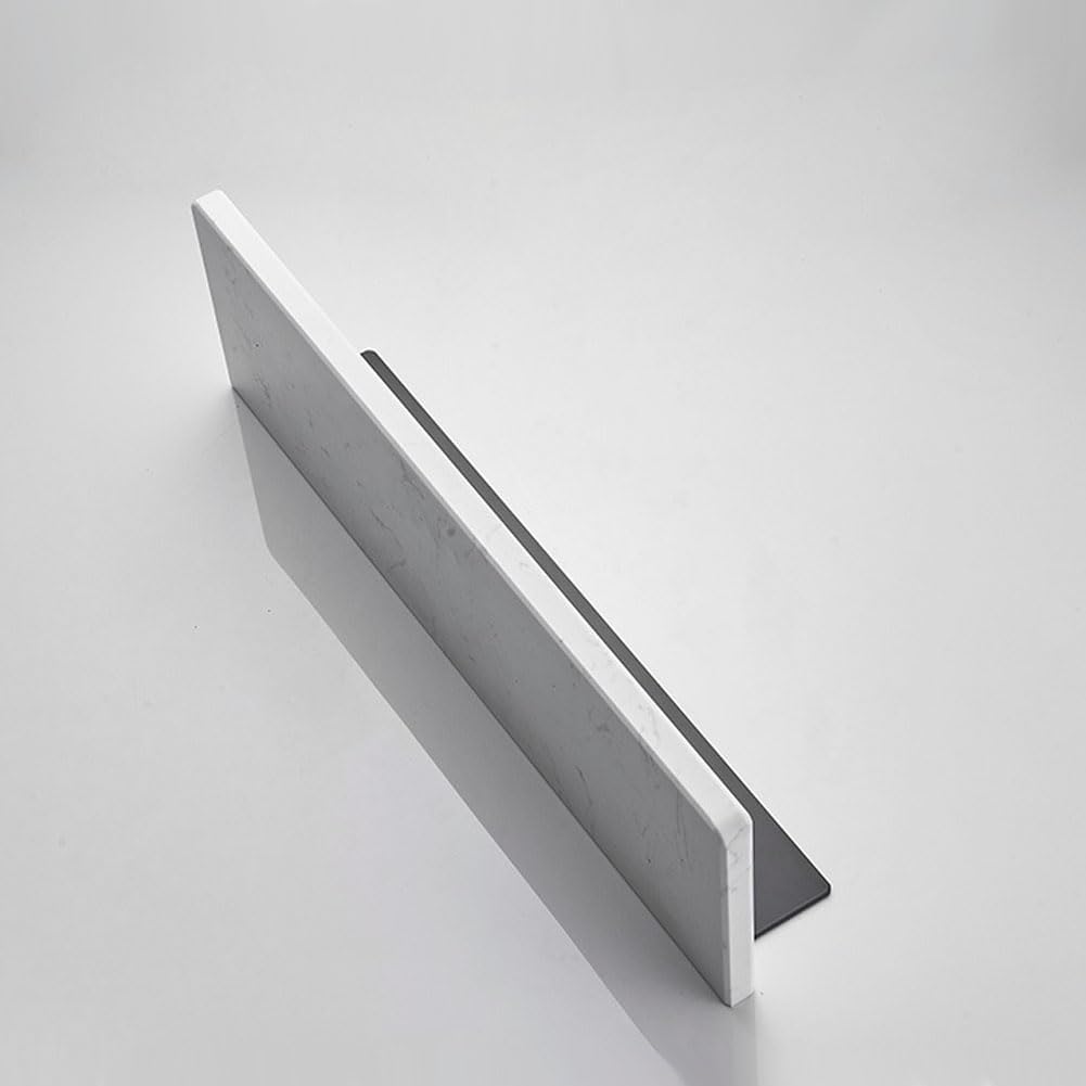 Marble Shower Shelf, 11.75 Inch x 4.75 Inch x 0.6 Inch Modern Floating Shelf Wall Mount for Shower Enclosure Decor