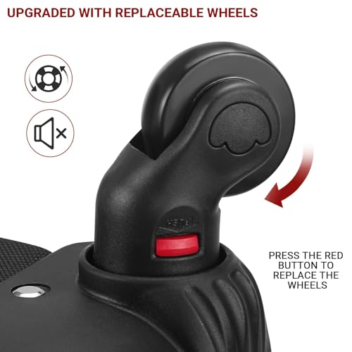 18" + 24" Rolling Backpack Set with 4 Wheels, Large Travel Luggage Combo for Commuting or Checked Use, Carry-On Trolley Suitcase with Backpack3