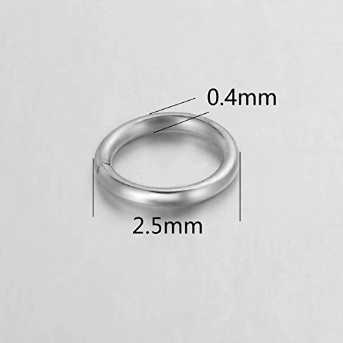 Valyria 500Pcs Silver Tone Stainless Steel Open Jump Rings For Jewelry Making,2.5Mmx0.4Mm #TOP1