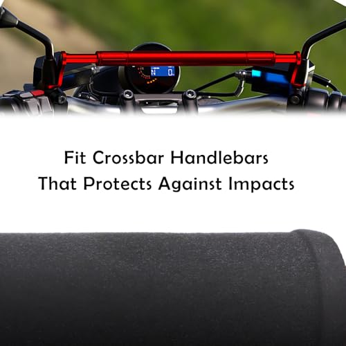 2 Pcs 7.87 Inch Crossbar Handlebar Pad, Handlebar Protector Round Foam Motorcycle Pad Dirt Bike Handlebar Protector for ATV Motocross Bike, Bar High Density Foam Pad Motorcycle, Black Taper Bar Pad