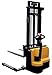 Vestil S-118-AA-DM Steel Adjustable Double Mast Stacker 118 in. Raised Height 2200 Lb. Capacity Black/Yellow