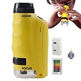 Aumento cristalino: Equipado con una lente óptica de alta calidad, nuestro microscopio de bolsillo cuenta con un aumento de 120x que magnifica objetos sin esfuerzo. Disfrute de una experiencia microscópica mejorada mientras presencia el mundo invisible de cerca y en .