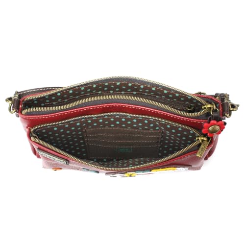 Image of CHALA RFID Protected Vegan Leather Deluxe Crossbody Bag with Adjustable Straps