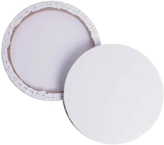HEALLILY Round Professional Stretched Canvas Wooden Painting Frame Stretched Canvas for Drawing Painting 1pcs 40cm