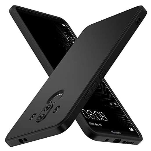 iVoler Cover in Silicone per Huawei Mate 10 PRO con Protezione della Fotocamera, Ultra Sottile Custodia in TPU Morbida Anti-Graffio Antiurto Protettiva Case, Nero