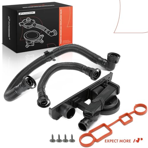 A-Premium With Check Valve PCV Crankcase Vent Valve Breather Hose w/Gasket Kit Compatible with VW Passat 2006, Golf R 2012-2013 & Audi A4 2005-2006/2008, A3 2006, A4 Quattro, 2.0L, Replace# 06F129101N by A-Premium - Image 9