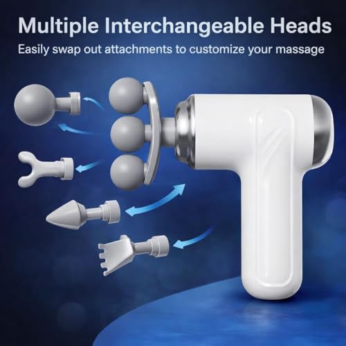 Image of KRIPARA SALES Kripara Sales Professional Deep Tissue Percussion Massage Gun-multi-head Muscle Massager for Pain Relief, Athletes & Body Relaxation - Portable Cordless Electric Handheld Massager With 9 Attachments (3 IN 1 Percussion Massage Gun)