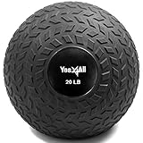 Yes4All 20 lbs Slam Ball for Strength and Crossfit Workout – Slam Medicine Ball (20 lbs, Black)