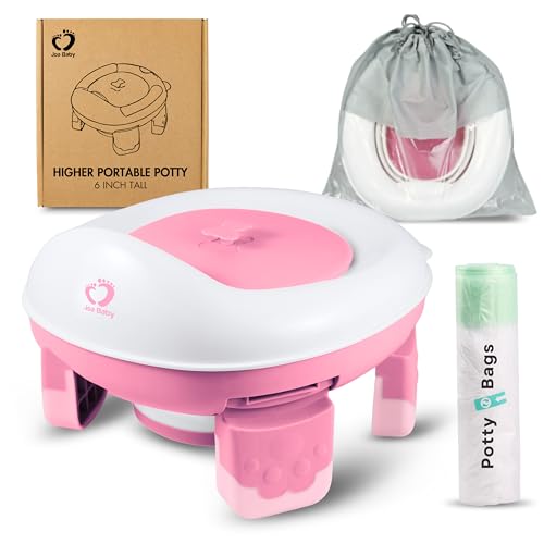 Extra-Tall Portable Potty for Toddlers – Travel Potty with...