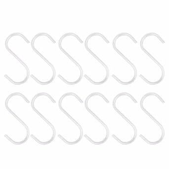2" inch Zinc Plated Steel S Shaped Type Utility Hooks Hanging Hooks Chrome Pack of 12