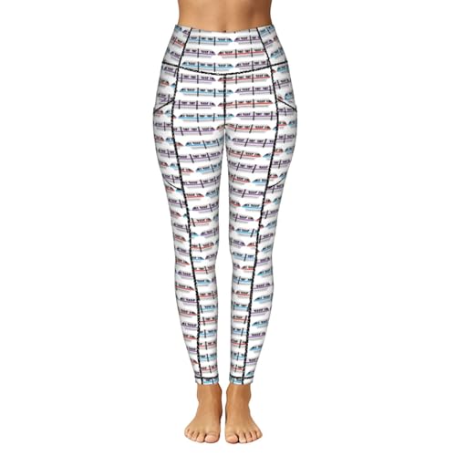 Mallas de gimnasio con estampado de monorraíl para mujer 2