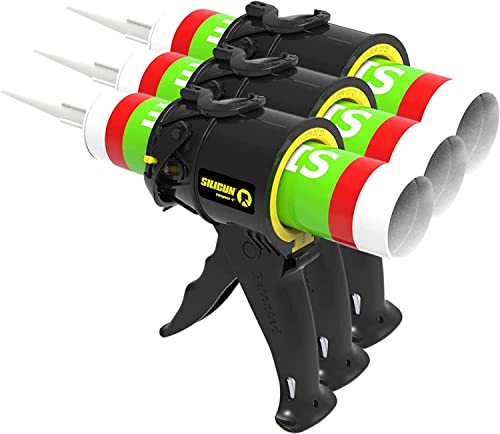 SILIGUNコーキングガン-アンチドリップエクストリームデューティーコーキングガン-特許取得済みの新しく革新的なデザイン-軽量ABSフレーム-最小から最大の仕事用-コンパクト-わずか4インチ/0.65ポンドのデザイン (3)