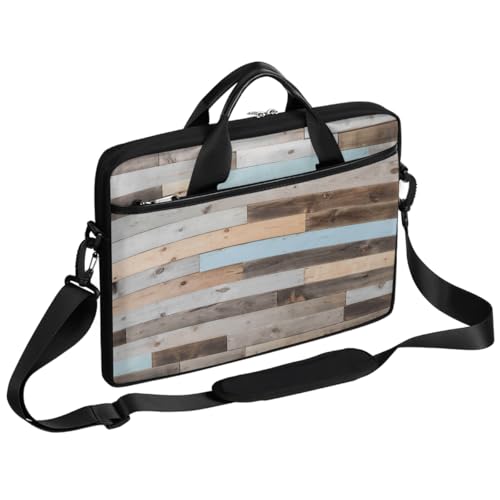 Maletín para portátil textura madera rústica 15 pulgadas