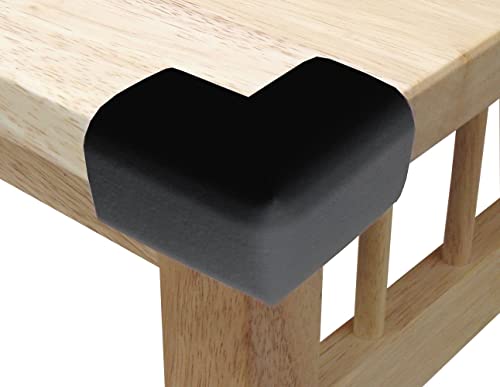 Kidkusion 4-Piece Safety Corner Cushion, Black, Child Proofing Corner Guard, Made In Usa, Child Safety, Home Furniture Safety Bumper, Baby Proof Table Protector, 4 Count (Pack Of 1) #TOP4