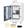 DIHOOL Solar Panel Disconnect Switch with PV Surge Protector, RV Breaker Box, 40 Amp DC1000V PV Combiner Box IP65