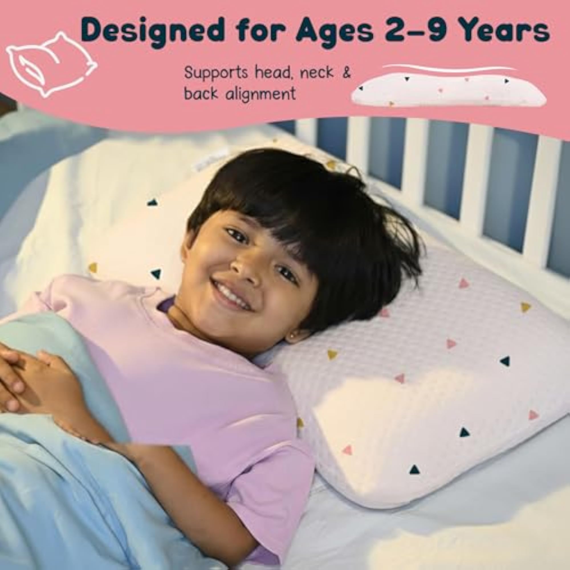 Premium Memory Foam Baby & Toddler Pillow
