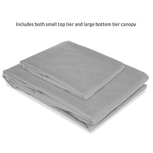 Garden Winds Replacement Canopy Top Cover Compatible With The Grand Patio 10X13 Gazebo - Riplock 350 - Slate Gray #TOP1