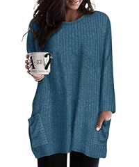 Ribbed Solid Color Blue