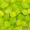 Milltown Merchants - Glow in The Dark Mosaic Tiles - Arts and Crafts - Indoor/Outdoor Projects - Yellow - 3 Pound Bag #1