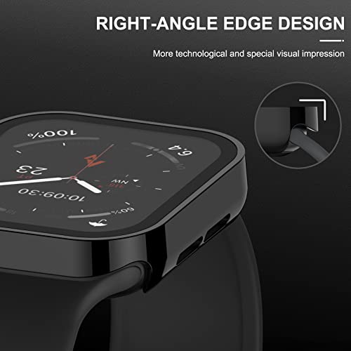 Recoppa 2 Pack Hard Case Compatible for Apple Watch 44mm Series 6/SE/5/4 with Tempered Glass Screen Protector - Image 2