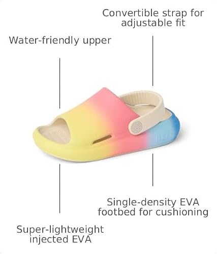 REEF Girls Sandals, Toddler/Little Kid Rio Slide, Blue Ombre, 9 — view 3