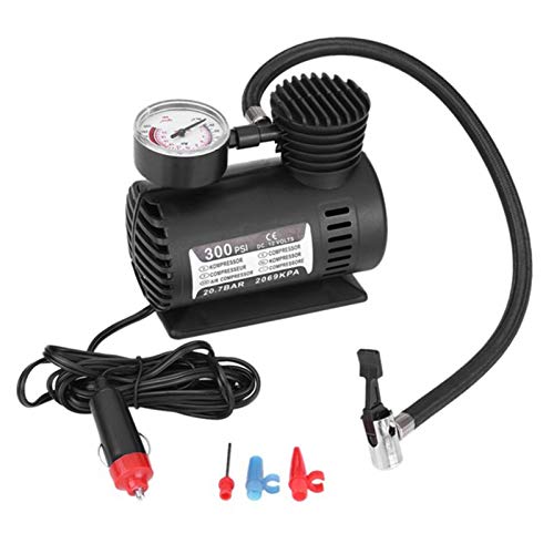LAY 12V 300PSI Auto Portable Mini Electric Air Compressor Kit,Inflator Car Air Pump Inflator Car Air Pump