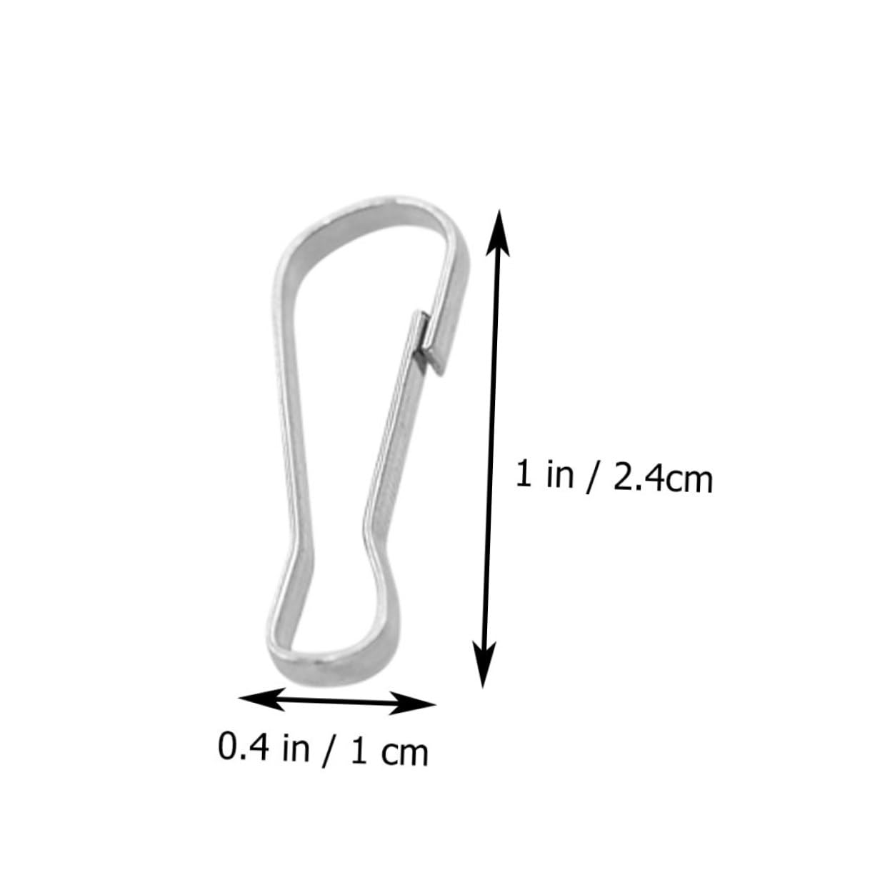 HAPINARY 120 Pcs Stainless Steel Keychain Swivel Clothesline Hooks Clasps Hooks Lanyard Hooks Tiny Hooks Keychain Hook Closures Snap Hooks Lanyard Clips Carabiner Hook Spring Hook Silver