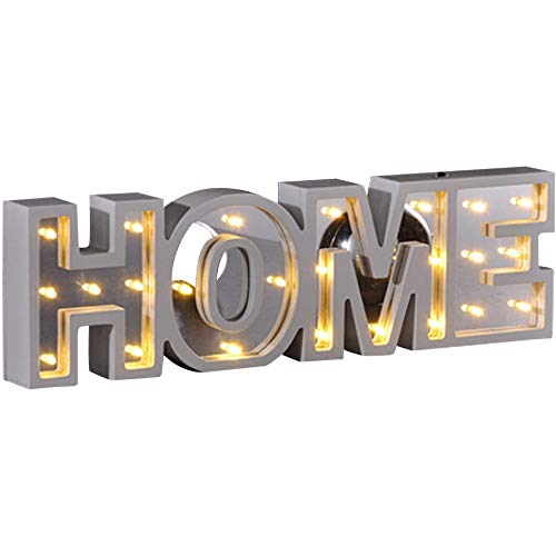 Preisvergleich Produktbild LED Deko Beleuchtung Schriftzug mit Spiegel-Effekt HOME 54940