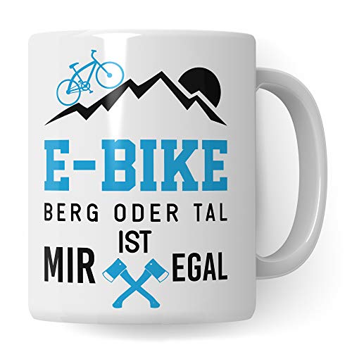 Tasse E Bike, Ebike Geschenk Kaffeetasse Spruch, E-Bike Elektrofahrrad Pedelec Geschenkidee