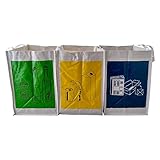 Disponen de un botón tipo clip entre ellas, lo que hace que se instalen y se puedan separar fácilmente sin ningún esfuerzo, para poder gestionar cada reciclado por separado, o bajarlas conjuntamente.