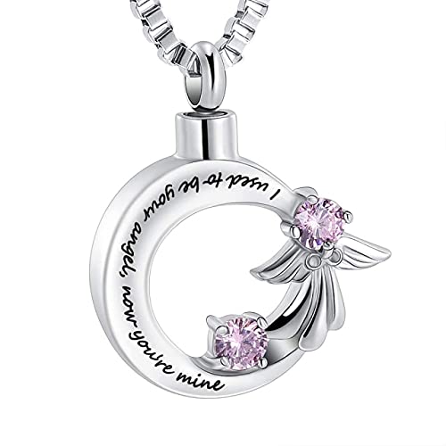 Urne en cristal collier pour cendres acier inoxydable souvenir mémorial
