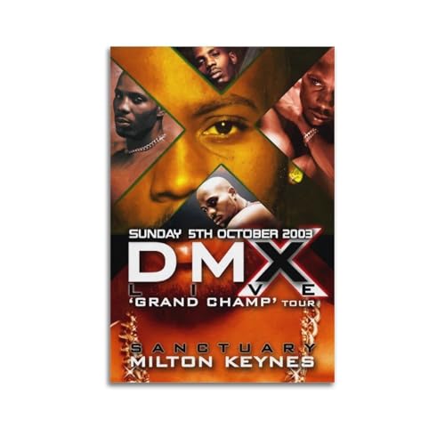 AFTFHTYJK DMX - Portada de álbum con impresión firmada limitada, portada de álbum de música, pop hip hop, rap, cantante, estrella, póster de música, lienzo estético, arte de pared para niñas y niños