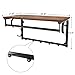VASAGLE Coat Rack Wall Mount, Wall Hooks with Shelf, Hanging Rail, 5 Hooks, for Entryway, Bathroom, Laundry Room, Rustic Brown and Black ULCR11BX