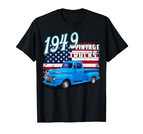 1949 49 Truck Classic Car 1940s VINTAGE American Flag T-Shirt