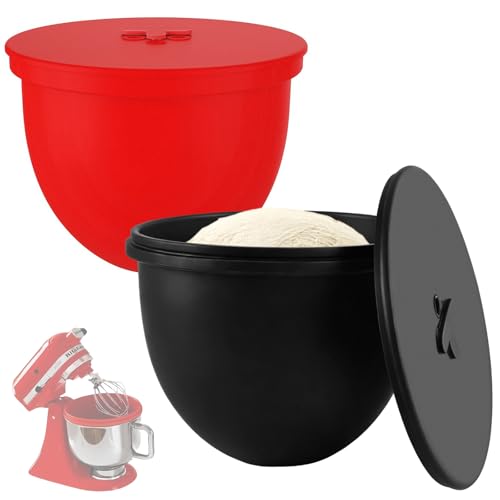 2 Pièces Insert de Bol en Silicone pour KitchenAid, Doublure Silicone pour Batteur, Revêtement de bol mélangeur silicone pour Batteurs Kitchen Aid Mixer...