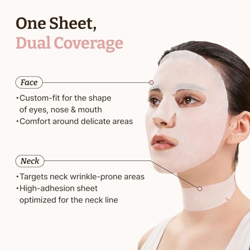 Image of Dr.Reju-All Advanced PDRN Rejuvenating Mask | Face & Neck Korean Sheet Mask with 1,200 ppm PDRN, Collagen & Copper Peptides | Hydrating & Soothing Skin Repair Facial Mask (1 Sheet)
