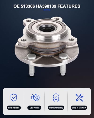 Image of ECCPP Wheel Hubs Assembly Front HA590139 for Lexus GS300 2006, for Lexus | GS350 2007-2017, for Lexus IS250 2006-20 Wheel Bearing Hubss w /ABS 2pcs