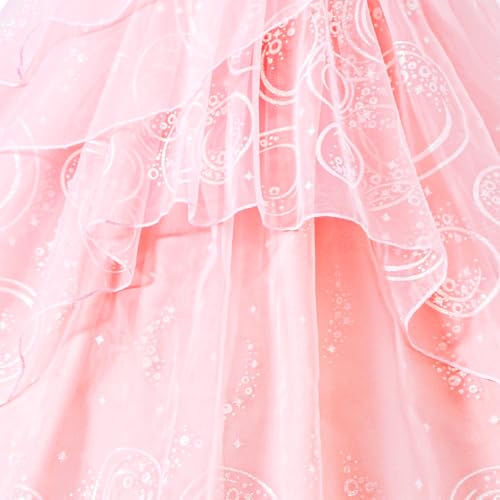 SZ-TONDA Girls Light Up Pink Witch Costume Dress - Kids Halloween Party Cosplay Outfit Clothes Apparels4