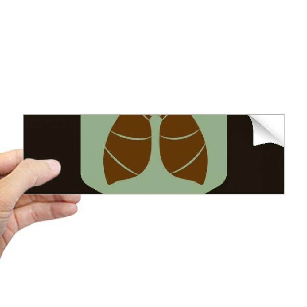 Sticker rectangulaire organes pulmonaires DIYthinker vitre sans résidu