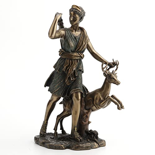 Estatua de Resina Veronese Diseño Diana Diosa Griega de la Caza 11 in miniatura 2