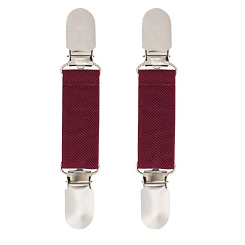 SANREMO Elastic Glove and Mitten Clips for child Kids Extra Strong & Comfortable Design (Maroon)